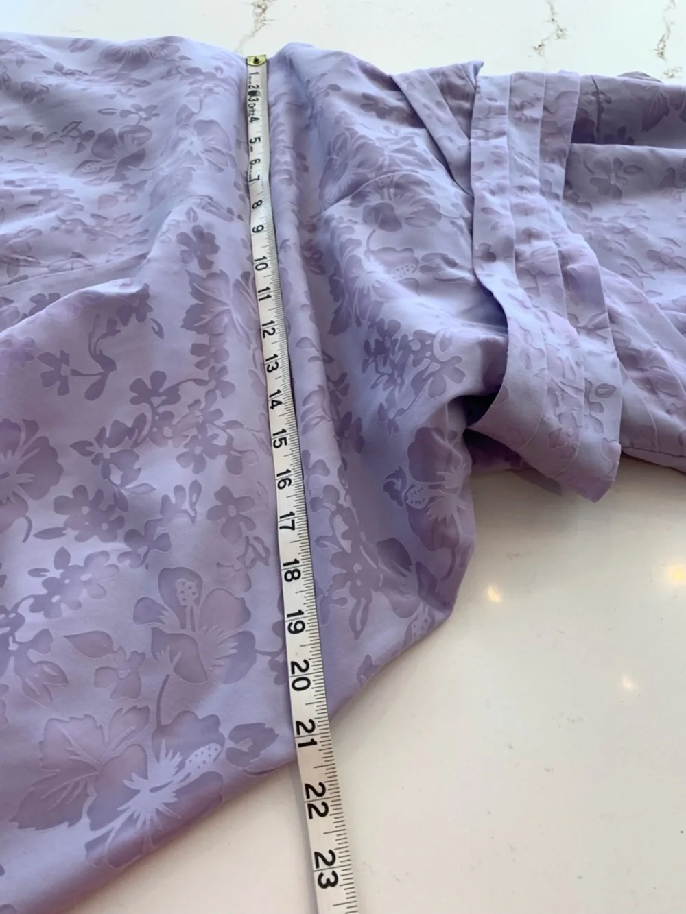 Lavender Dress Size 12 Sleeveless Floral Midi w/ Pleated Waist and Bow - Picture 6 of 14